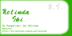 melinda ipi business card